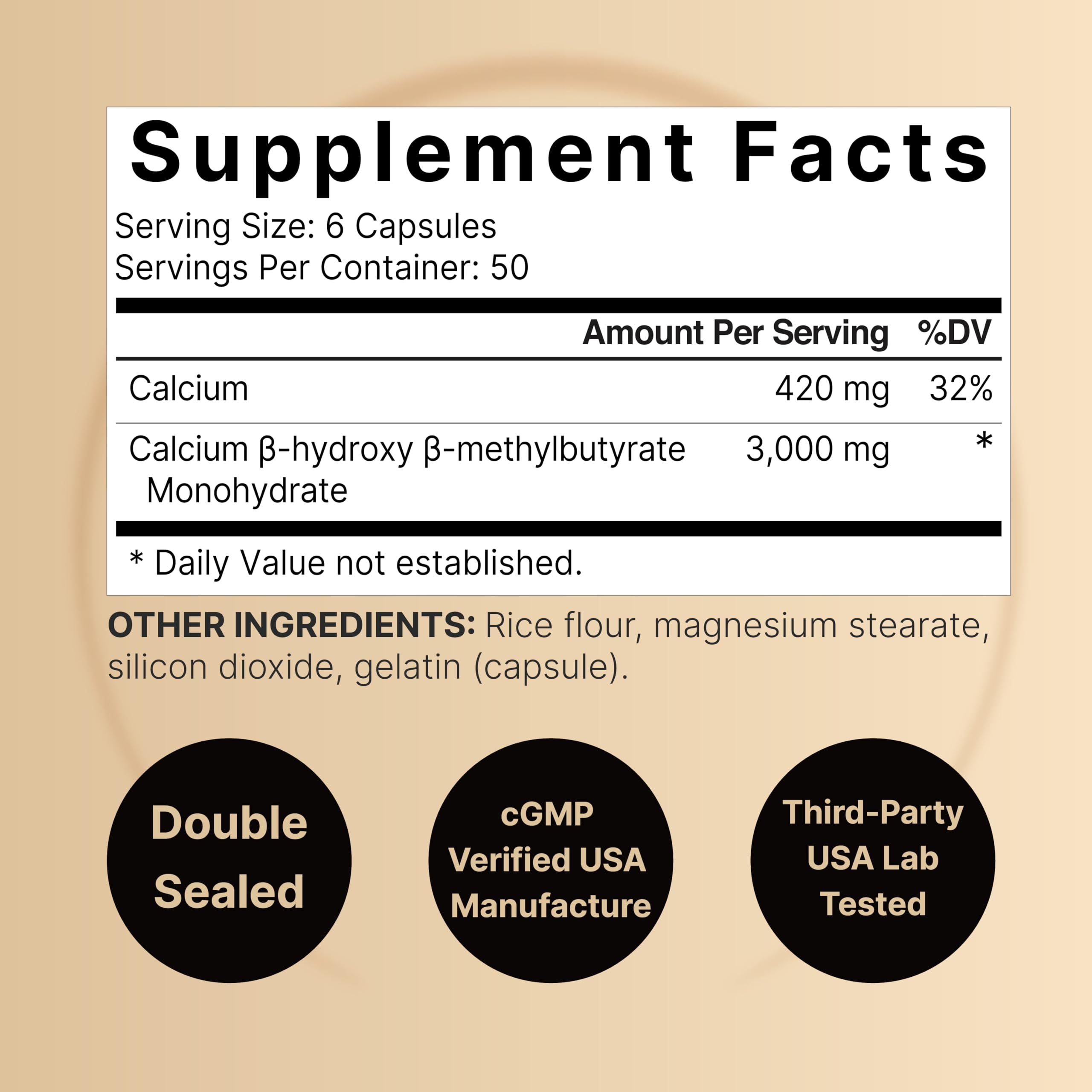 NatureBell HMB 3,000mg capsules close-up emphasizes high-potency recovery support.