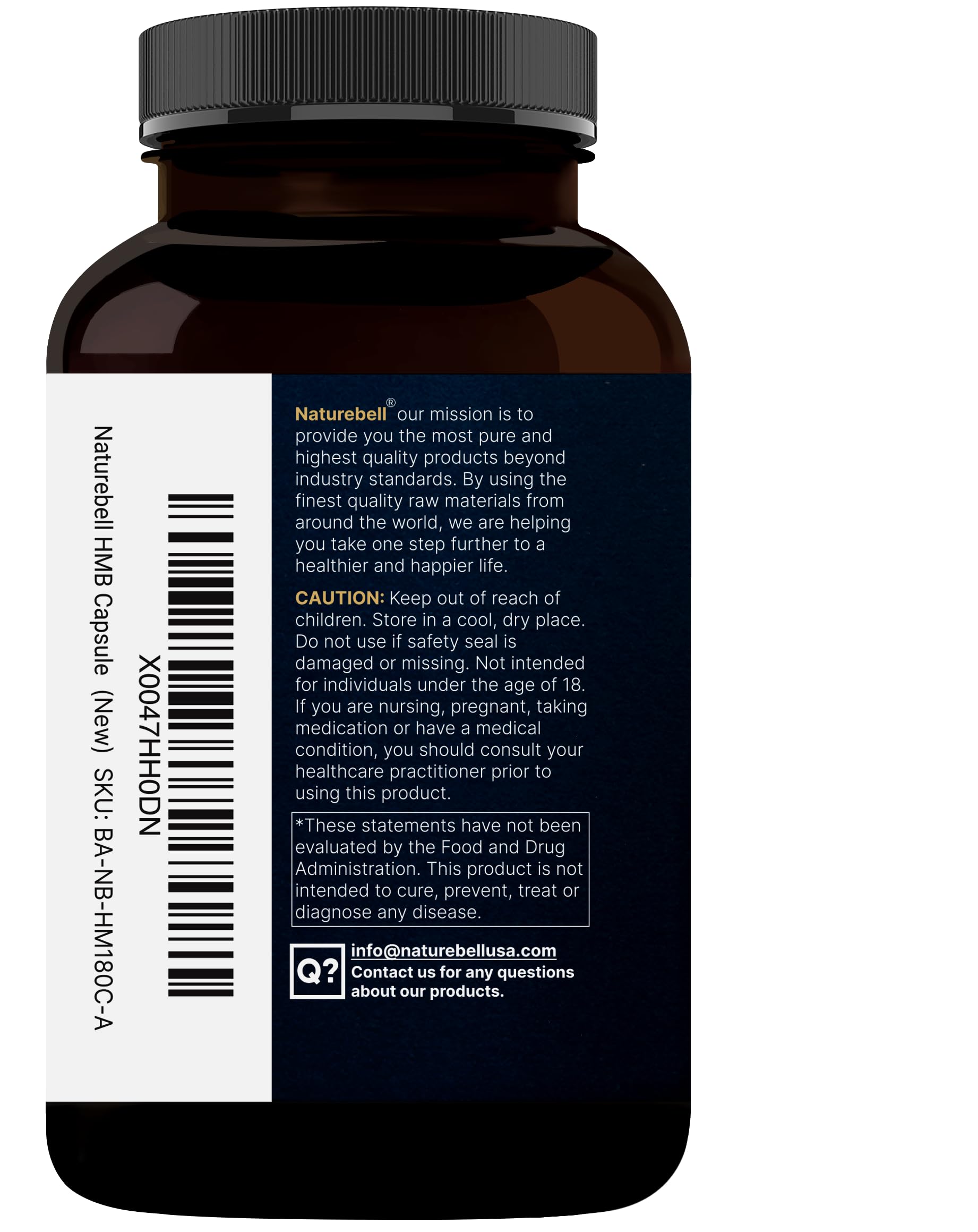 NatureBell HMB 3,000mg daily-use bottle image suggests consistent intake.