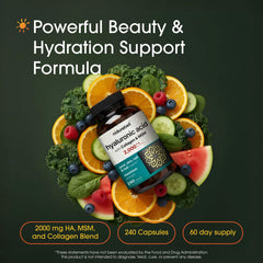 NatureBell Hyaluronic Acid capsules displayed for daily-use moisture support.