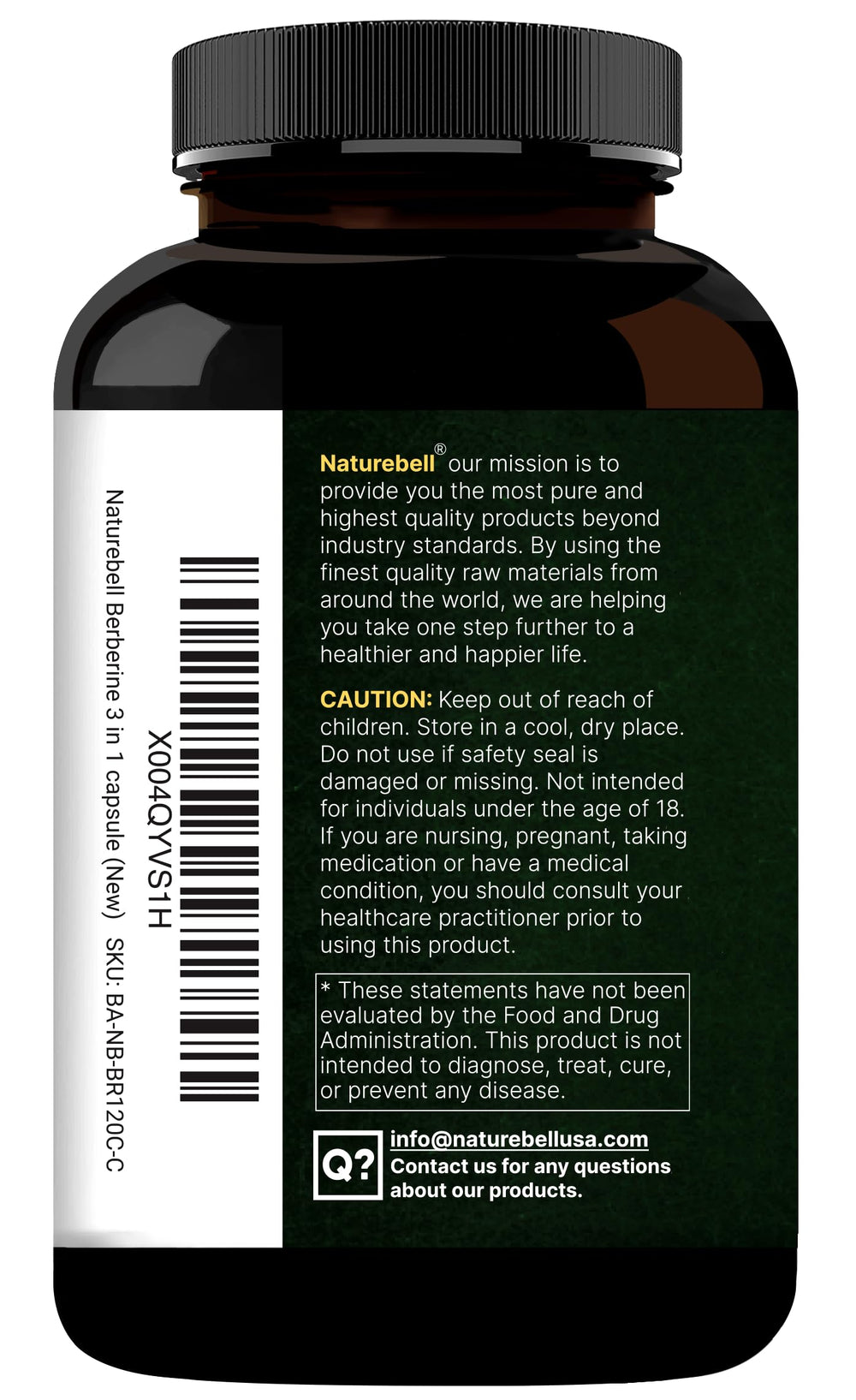 NatureBell lab certificates—third-party safety and potency verification for assurance.