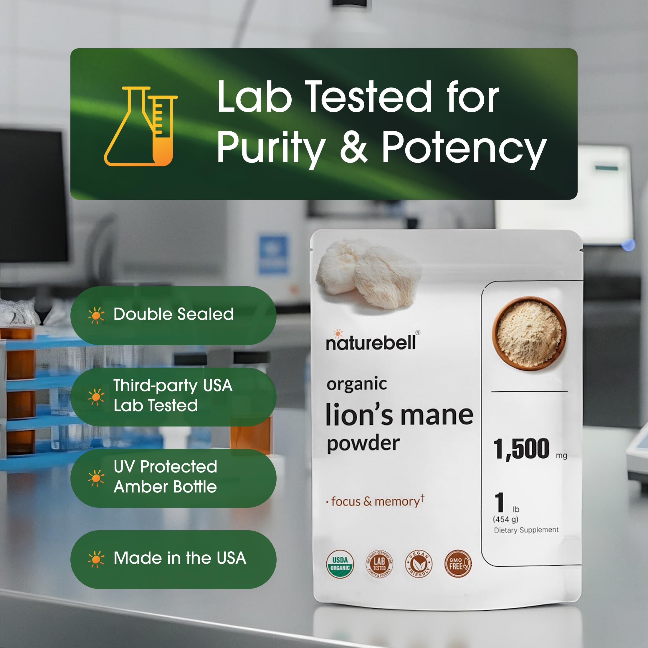 Organic badge and label indicate non-GMO, gluten-free, dairy-free, soy-free attributes