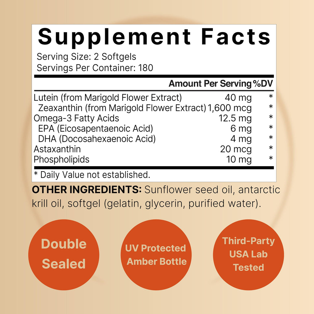 NatureBell Lutein bottle back shows ingredients clearly.