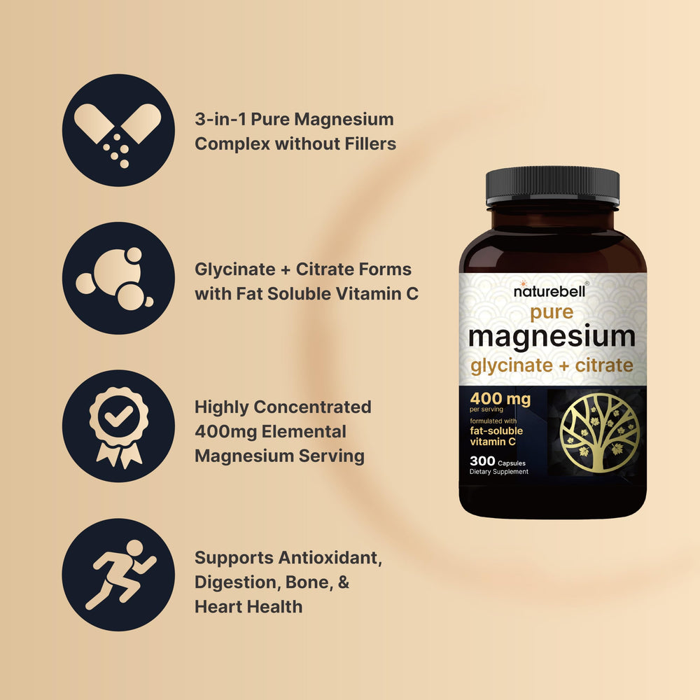NatureBell Magnesium Complex capsules pour for easy daily intake.