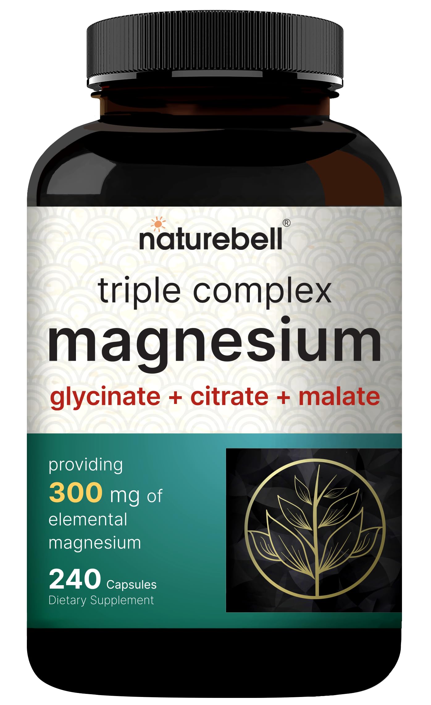 NatureBell Magnesium Complex filler-free label emphasizing purity.