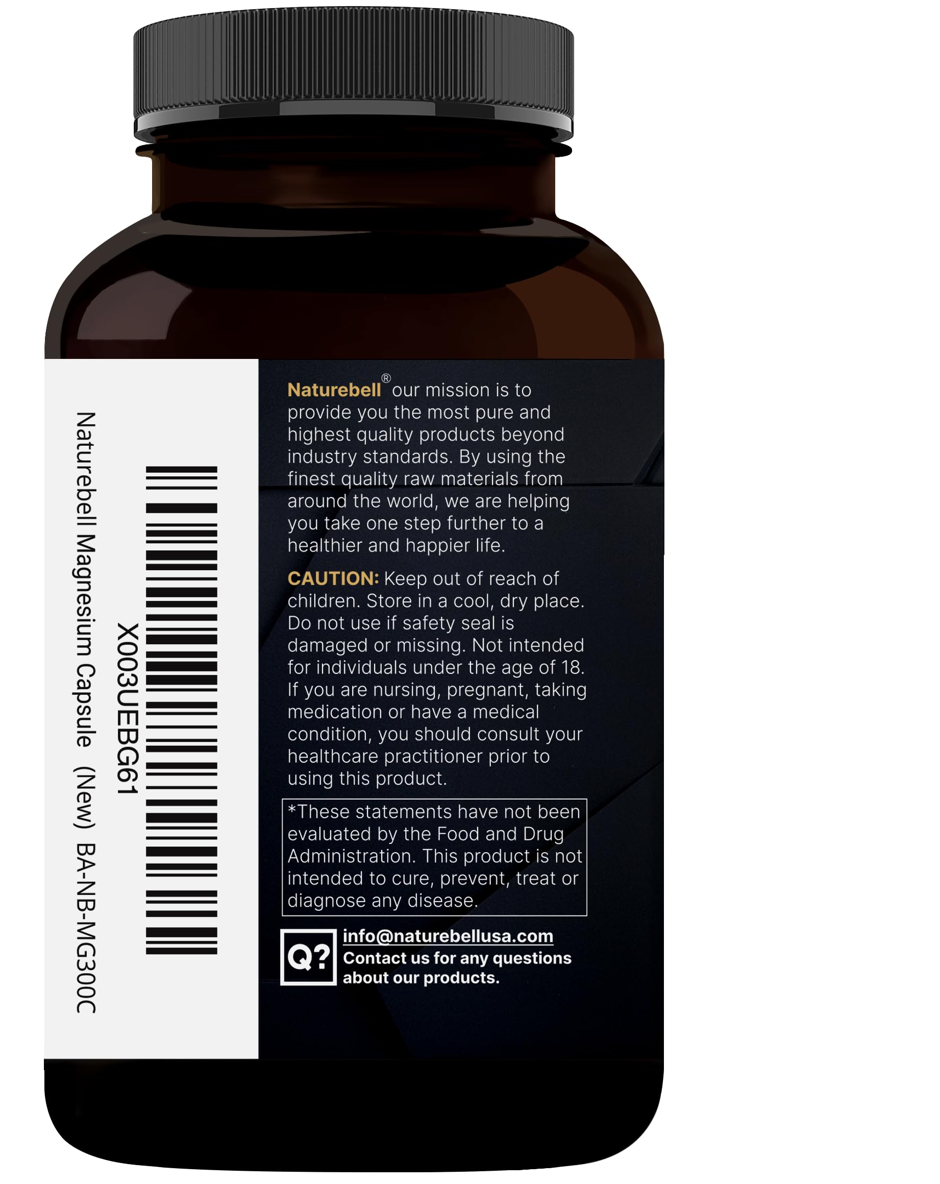 NatureBell Magnesium Complex packaging box illustrating a three-month supply.