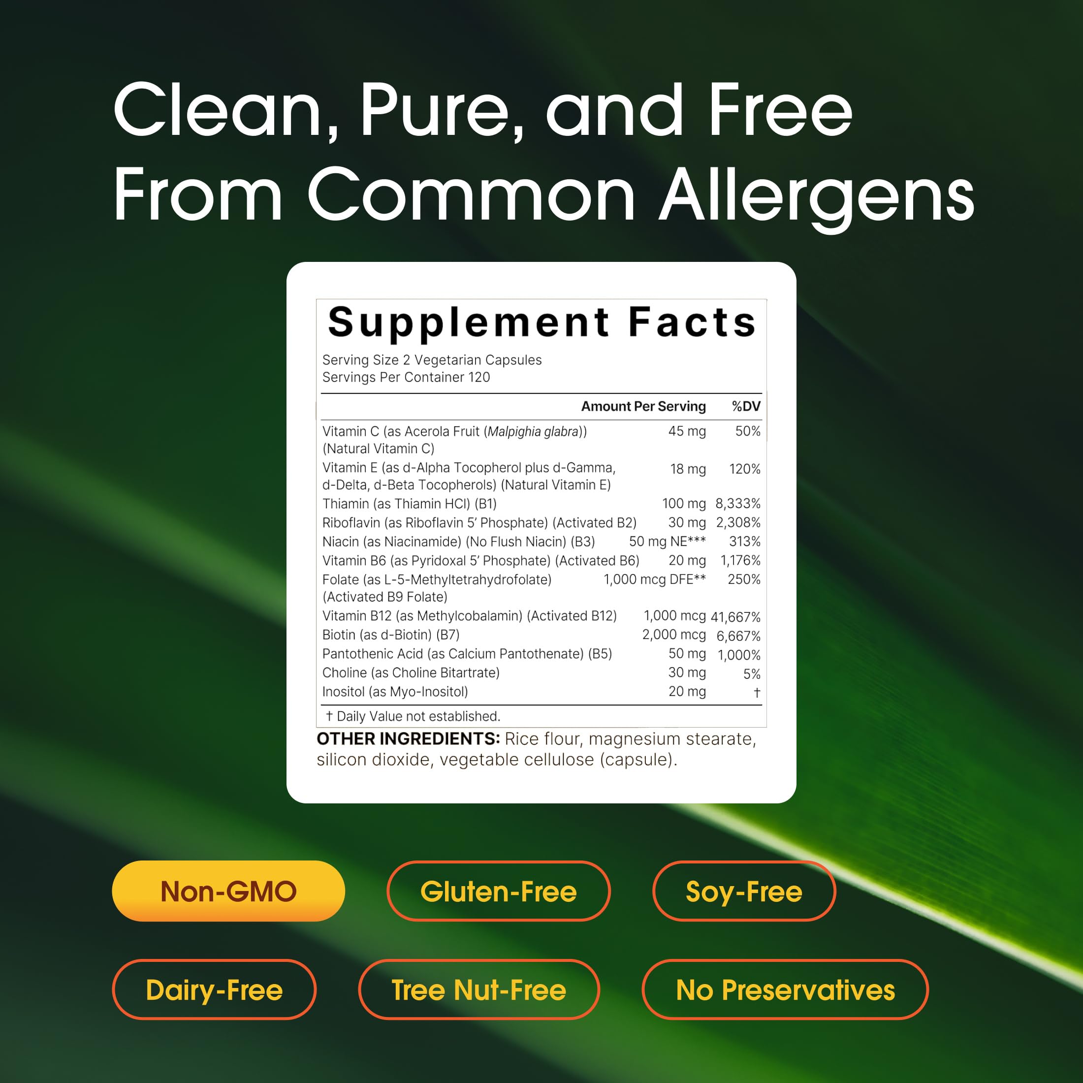 NatureBell Methylated B Complex label shows a 12-in-1 full spectrum blend.