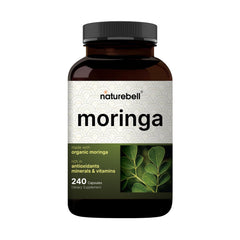 NatureBell Moringa bottle front view for daily vitality support.
