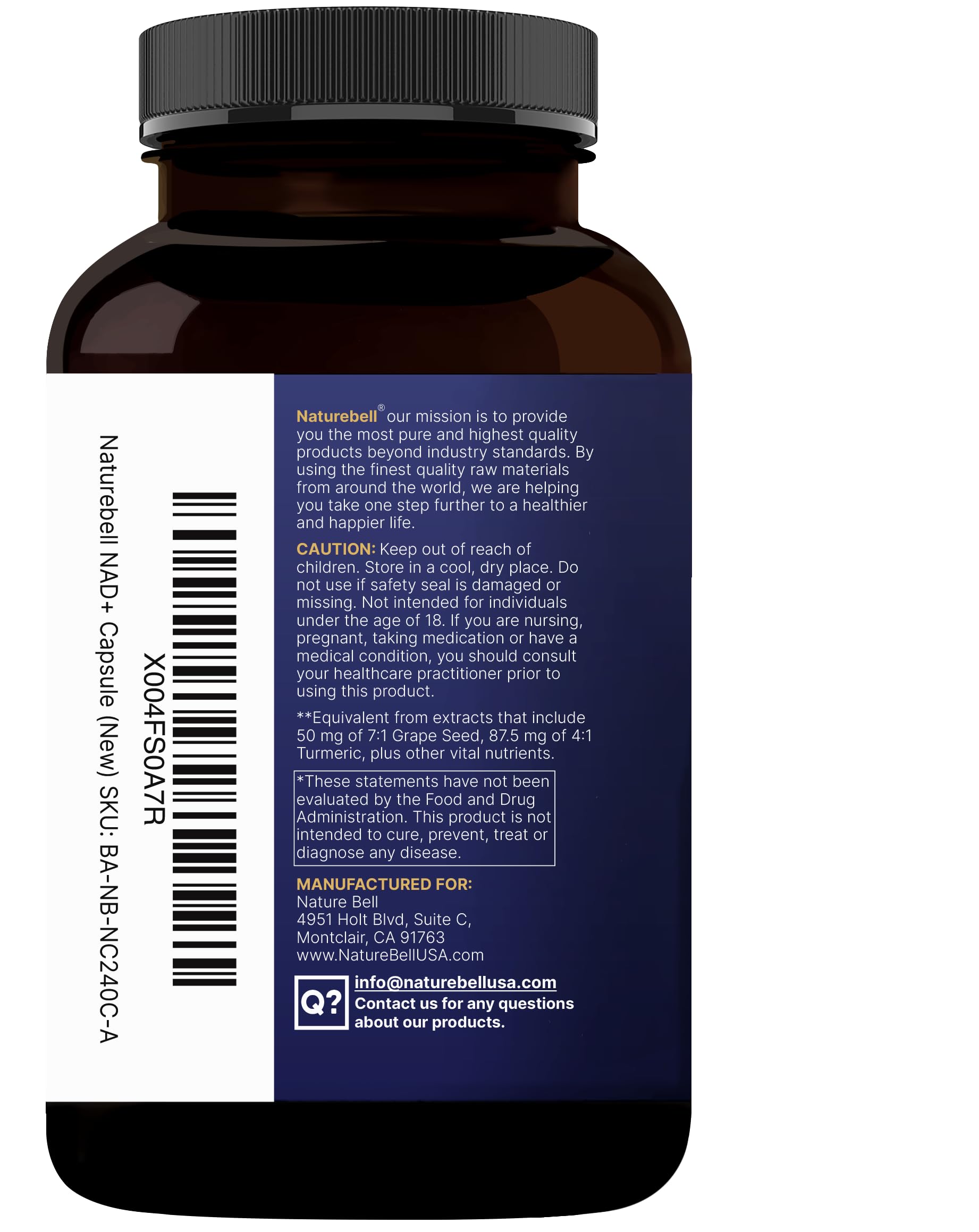 NatureBell NAD+ Complex on a shelf emphasizes convenience and potency.