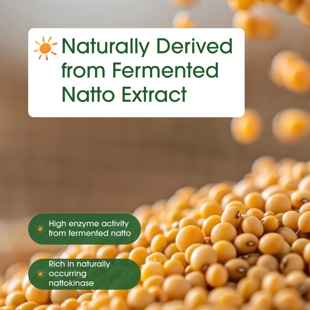 NatureBell Nattokinase packaging showing gluten-free and allergen-free claims