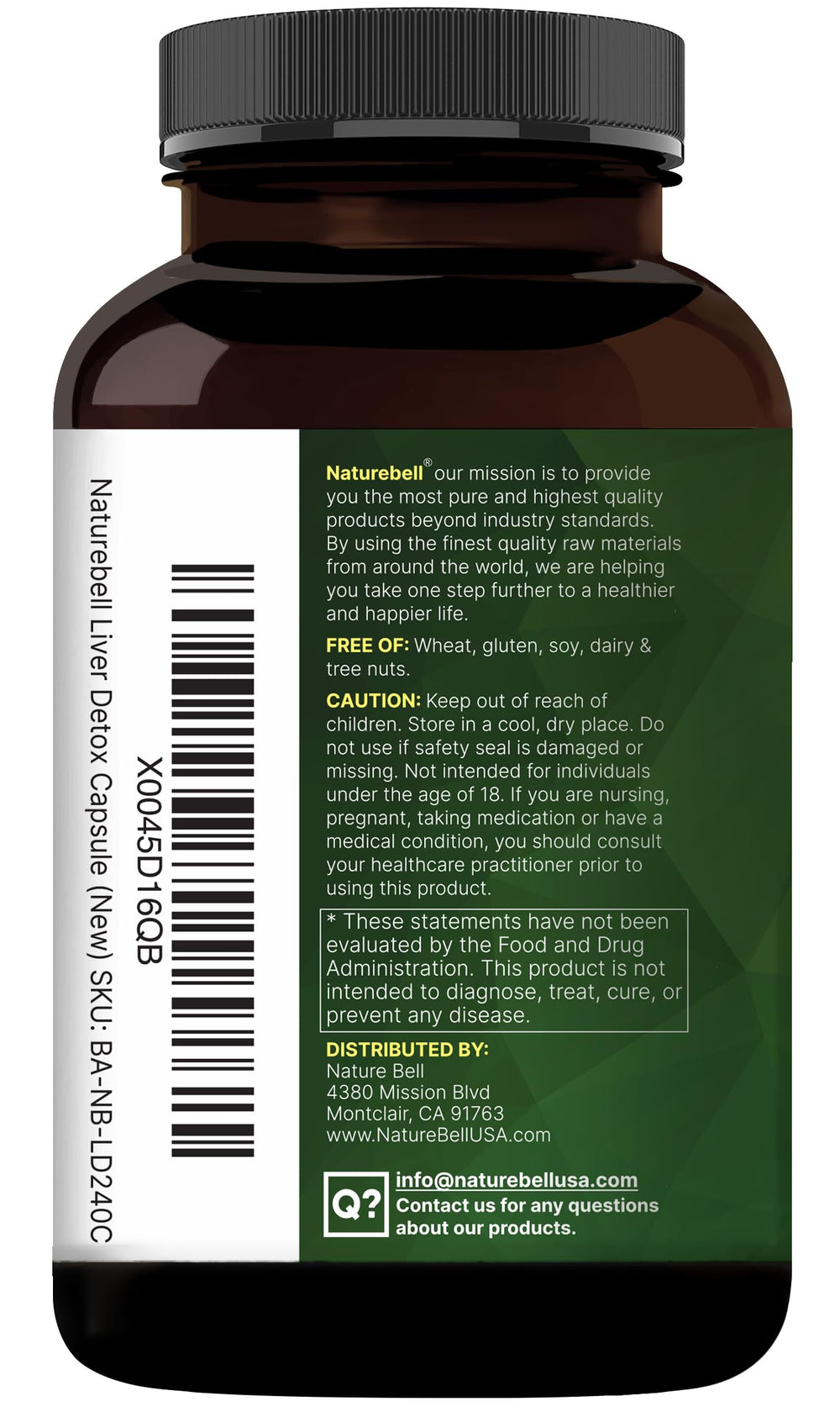 NatureBell Non-GMO label indicating clean ingredient standards.