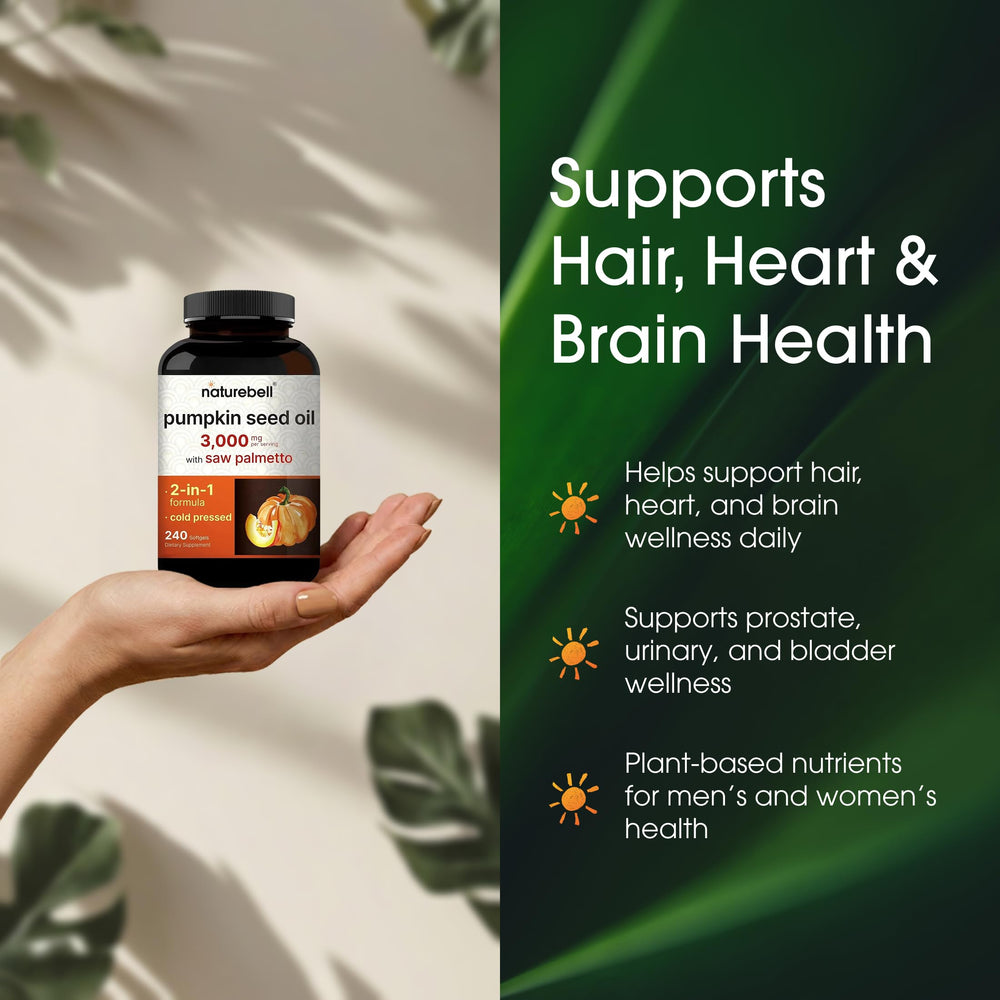 NatureBell omega-6-omega-9 rich formula emphasizes essential fatty acids.