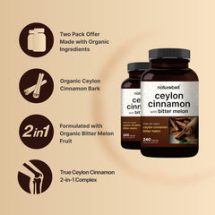 NatureBell organic cinnamon verum bark detail, true Sri Lankan cinnamon.