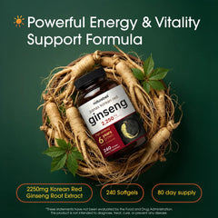 NatureBell Panax Red Ginseng label shows 10% ginsenosides for standardized potency