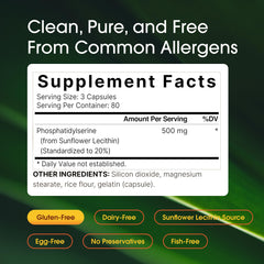 NatureBell PS capsules inside bottle ready for daily cognitive support