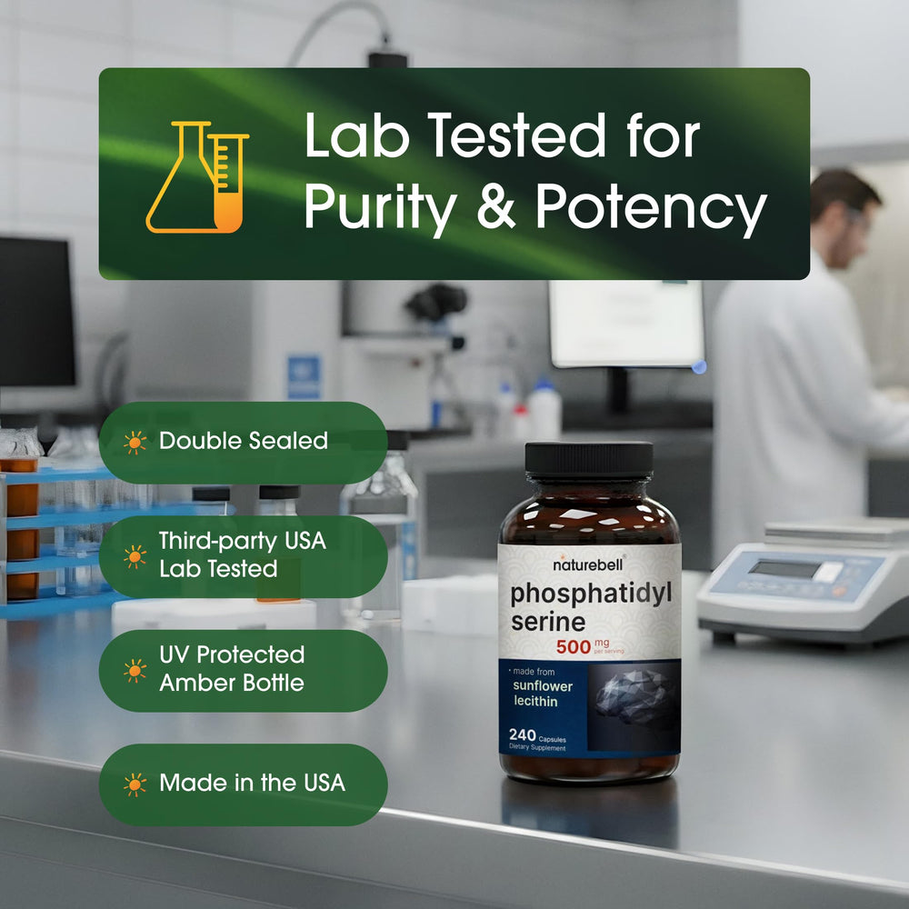 NatureBell PS ingredients with third-party testing seals and purity