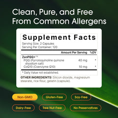 NatureBell PQQ with CoQ10 label shows active ingredients for daily use.