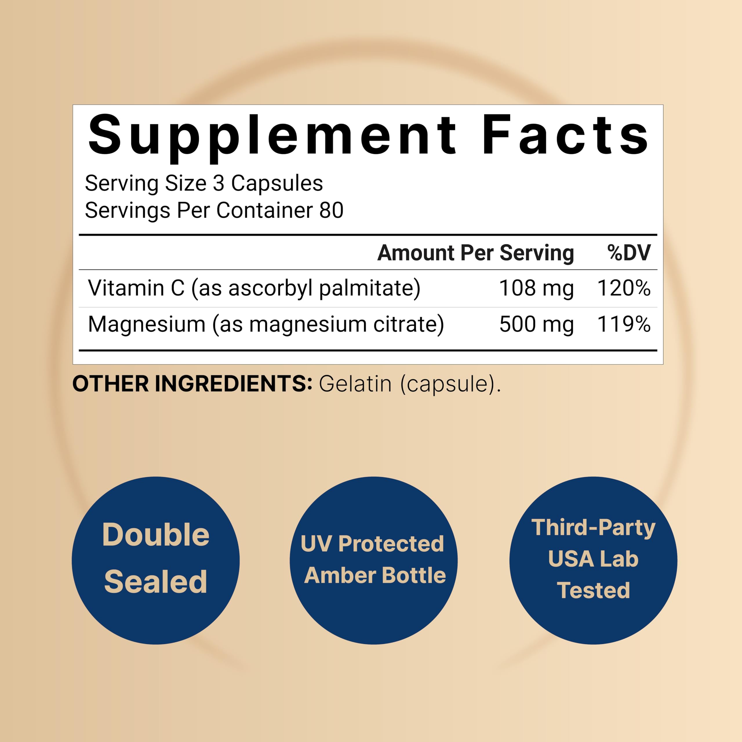 NatureBell magnesium capsules pouring from bottle illustrate easy on-the-stomach intake.