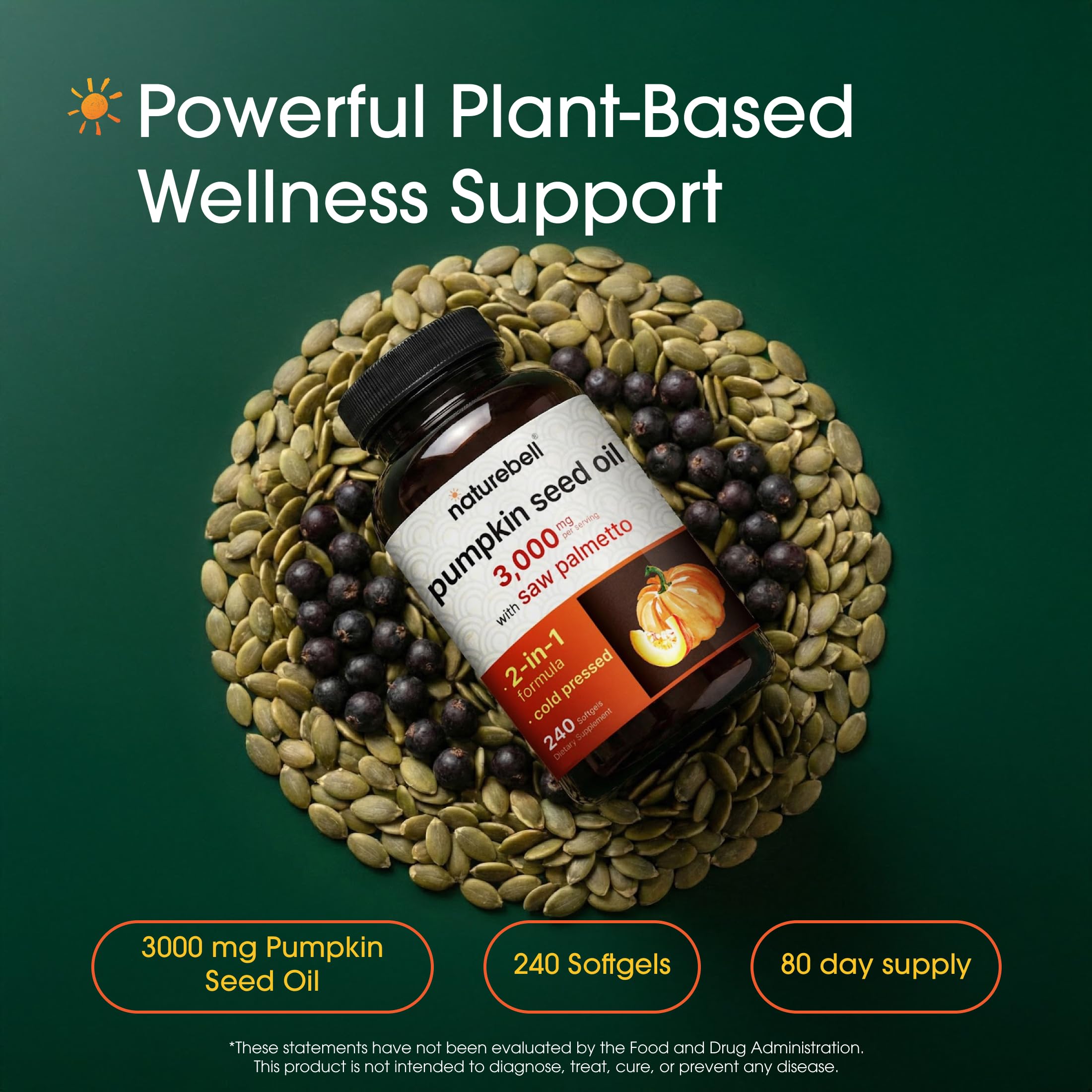 NatureBell softgel capsules shown for convenient daily support.