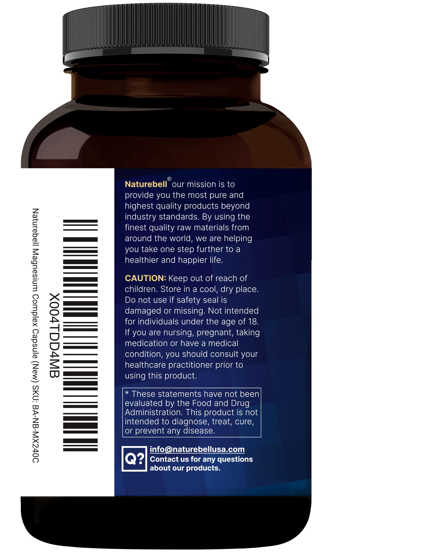 NatureBell third-party testing badge indicating safety and potency.