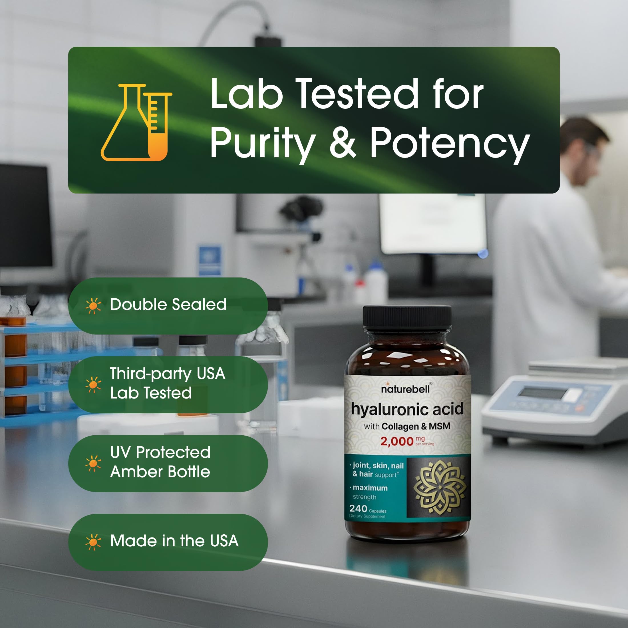 NatureBell Third-party tested seal indicating potency and safety.