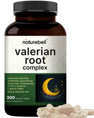 NatureBell Valerian Root Sleep bottle with capsules promotes calm evenings