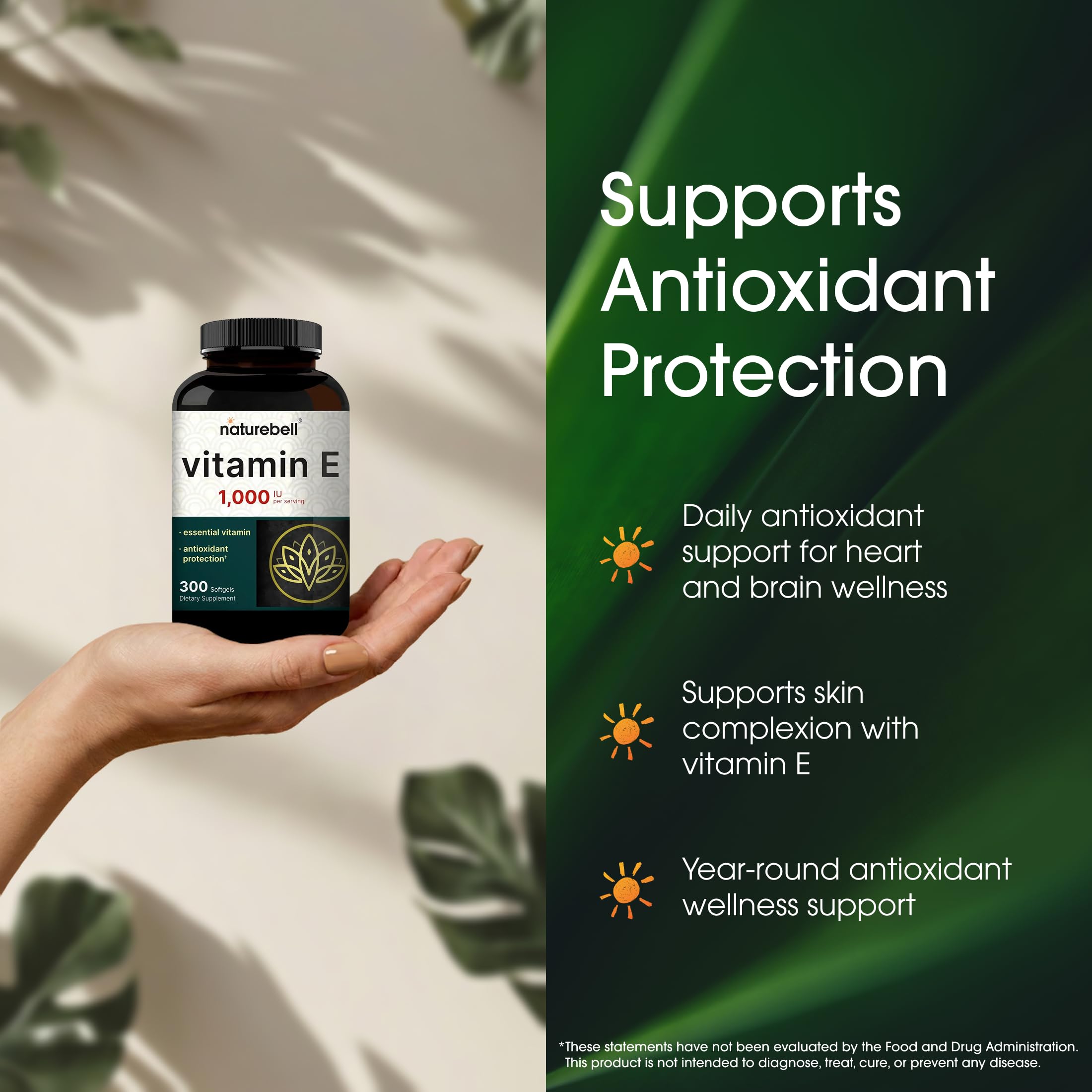 Softgels neatly arranged to show gluten-free and non-GMO NatureBell supplement