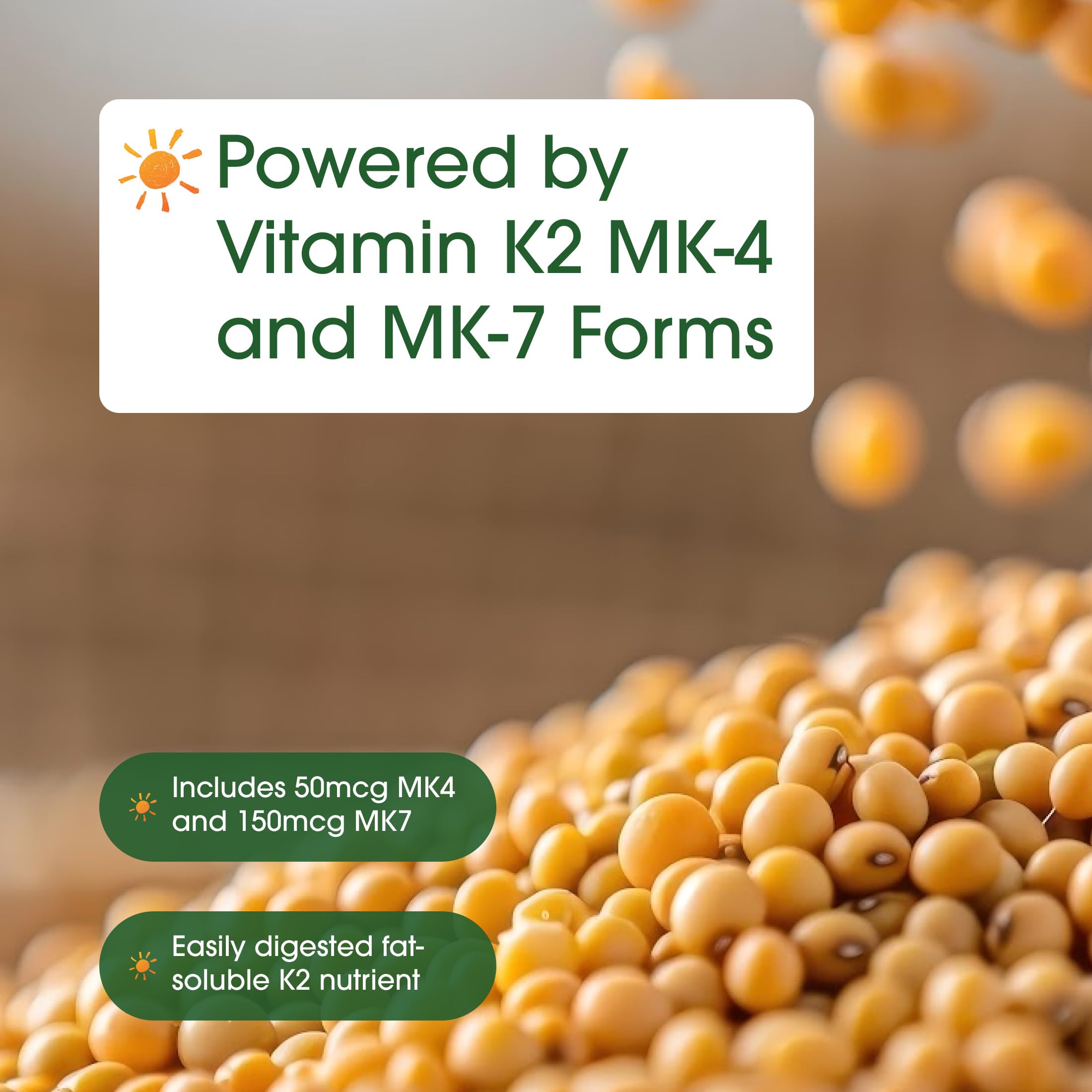 NatureBell Vitamin K2-240 ingredients list close-up for transparency.