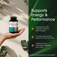 NatureBell Water-soluble sodium hyaluronate shown for easier absorption.