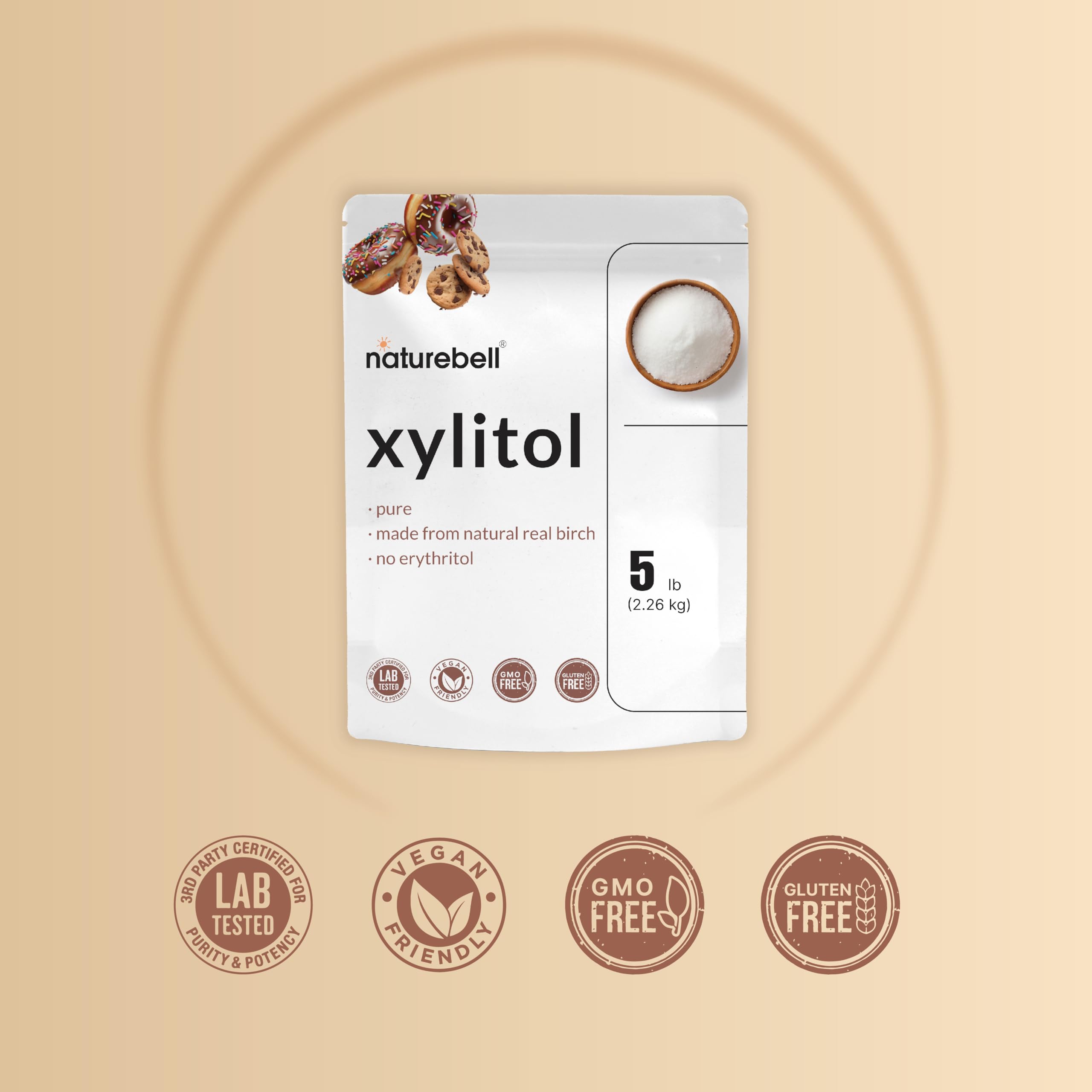 Xylitol 4g scoop showing precise serving size