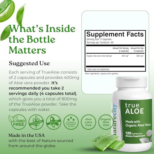 NatureCity TrueAloe packaging-on-shelf conveys trusted aloe supplement for everyday use.