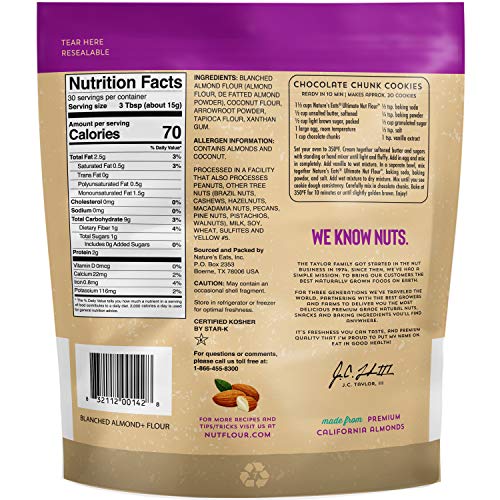 Nature's Eats Ultimate Nut Flour almond in a mixing bowl ready for 1:1 substitution