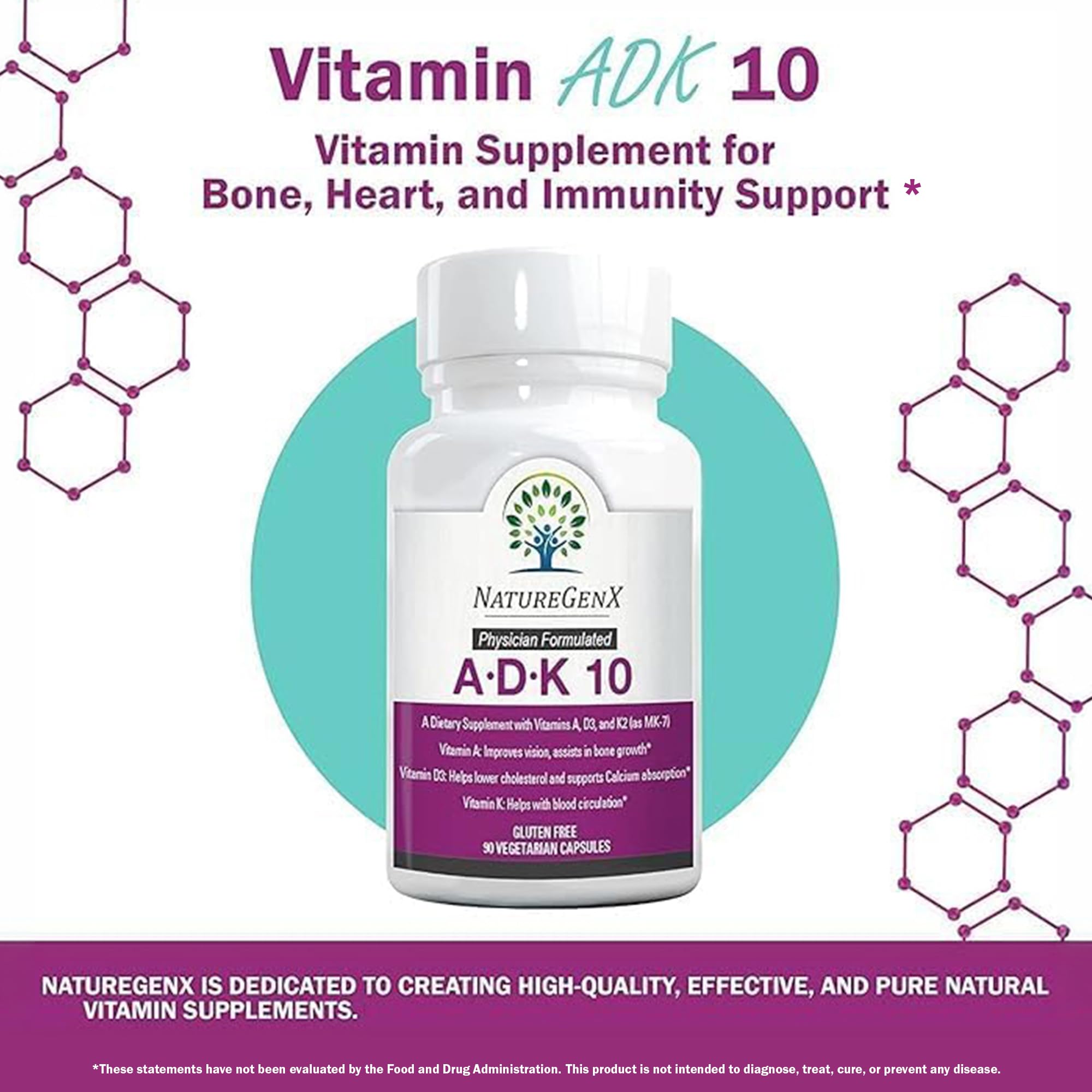 Close-up of ADK10 capsules showing a tiny, plant-based, easy-to-swallow form.