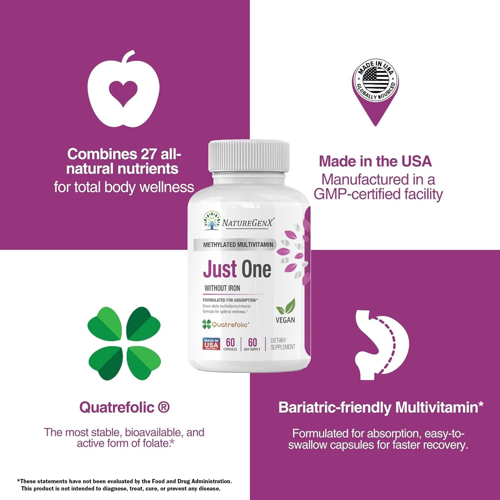 NatureGenX non-GMO seal on bottle reflects quality and ingredient integrity