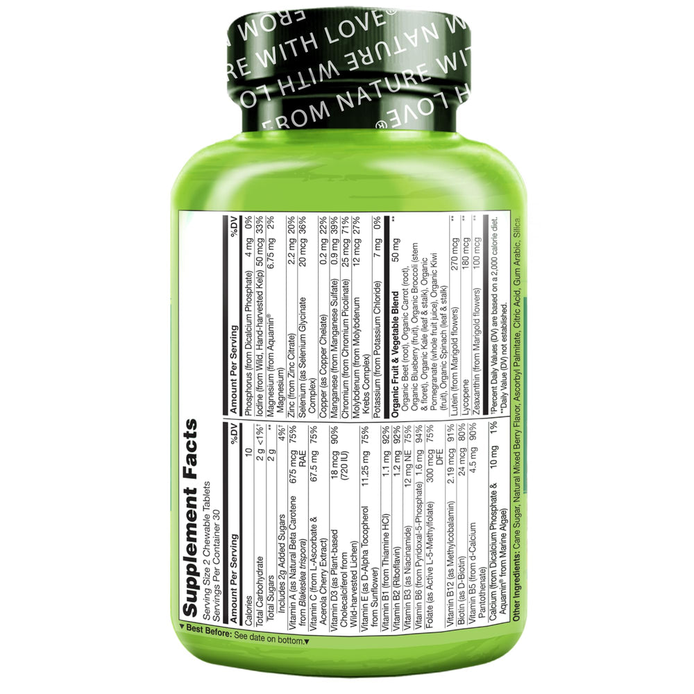 Naturelo 60 tablets packaging view for family use and routine supplementation.