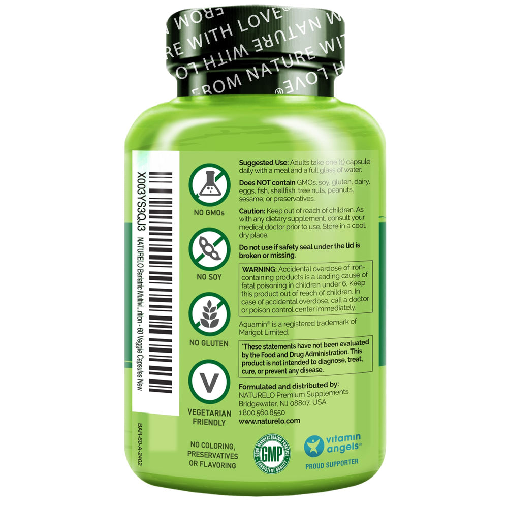 Naturelo Bariatric Multivitamin daily-use scene illustrating easy post-surgery routine