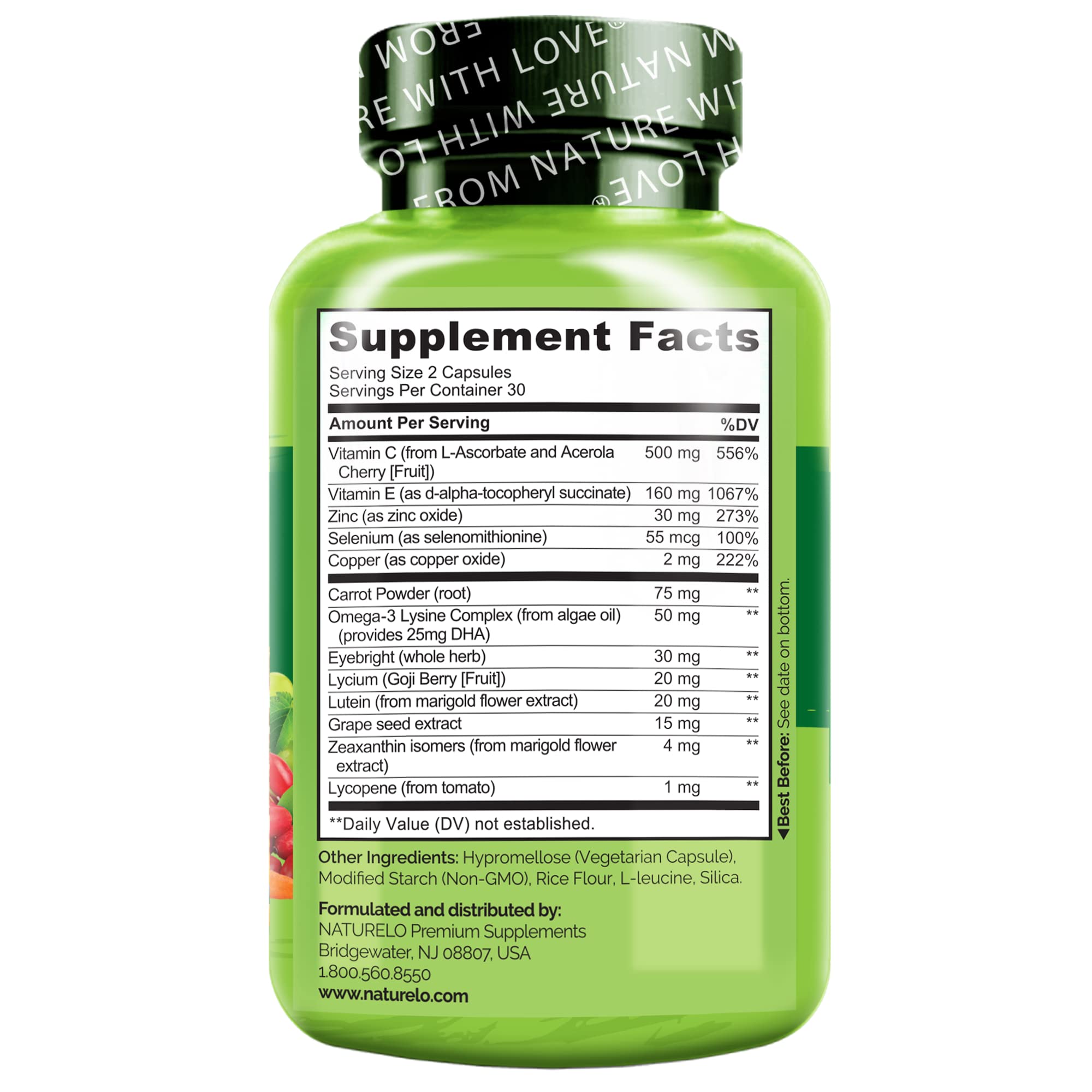 Naturelo beta-carotene from carrot powder in the mix