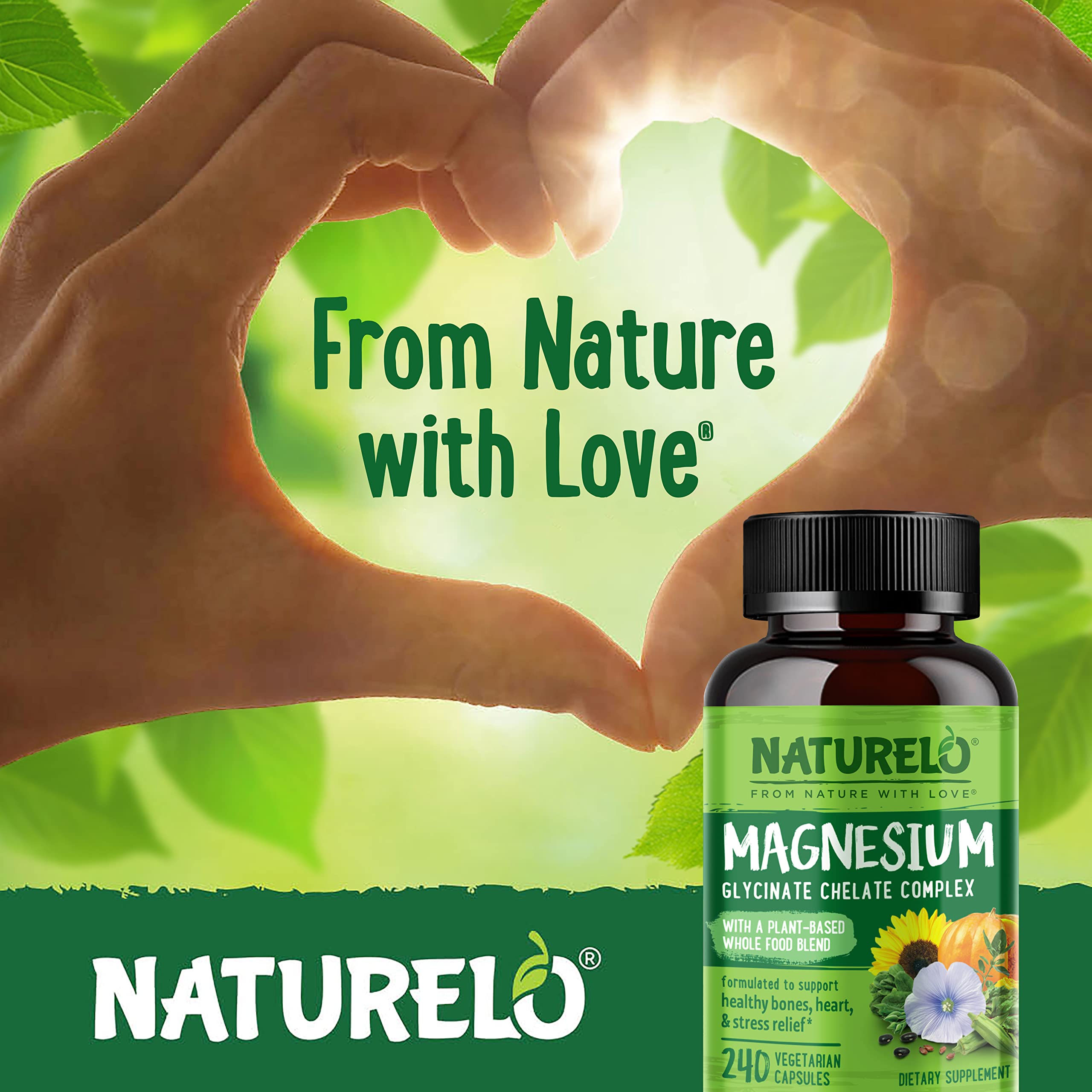 Calm and restful sleep concept shown with Naturelo packaging imagery.