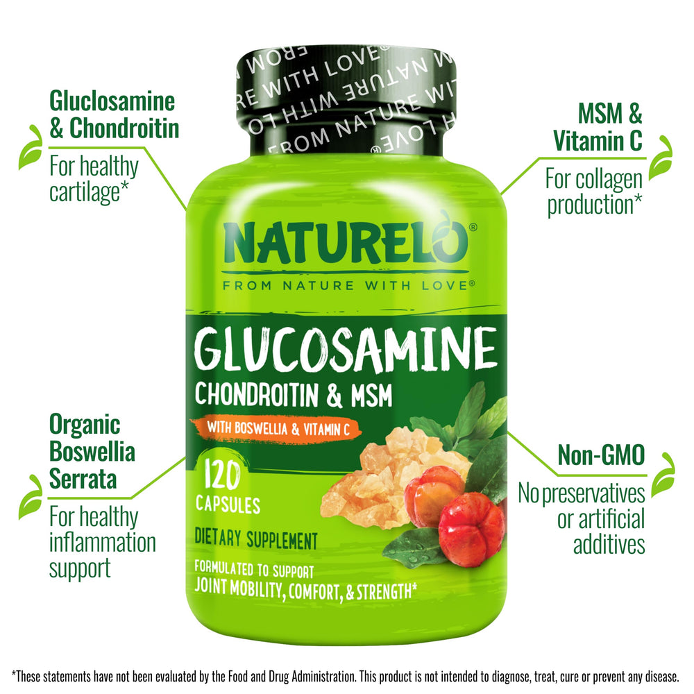 Naturelo capsules ready to swallow for daily joint support and mobility