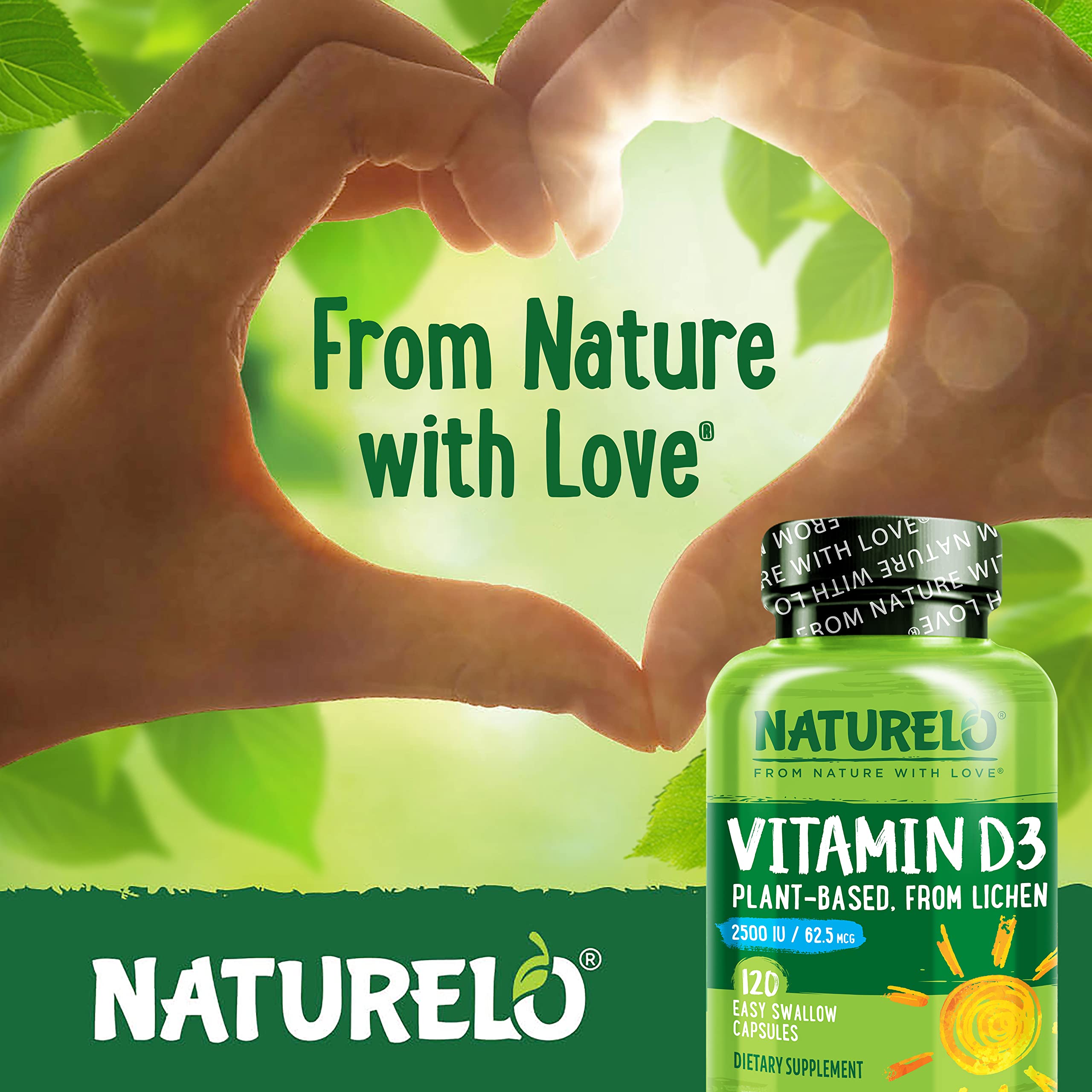 Lichen-derived D3 source graphic highlights natural bioactive vitamin D.