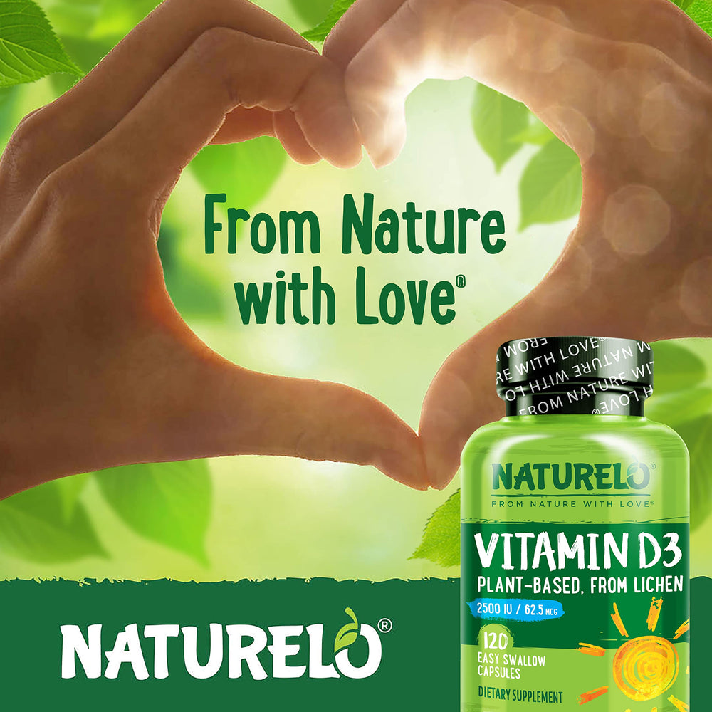 Lichen-derived D3 source graphic highlights natural bioactive vitamin D.