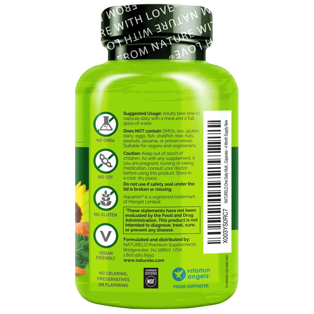 NATURELO aging adult uses multivitamin as part of daily routine