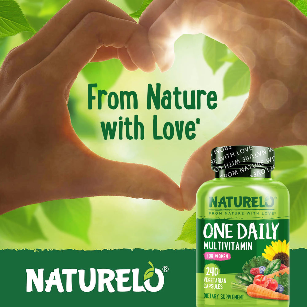 Naturelo One Daily Women B12 detail — methylcobalamin for absorption.