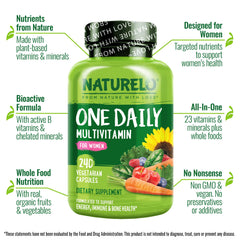 Naturelo One Daily Women bottle pour — easy daily intake.