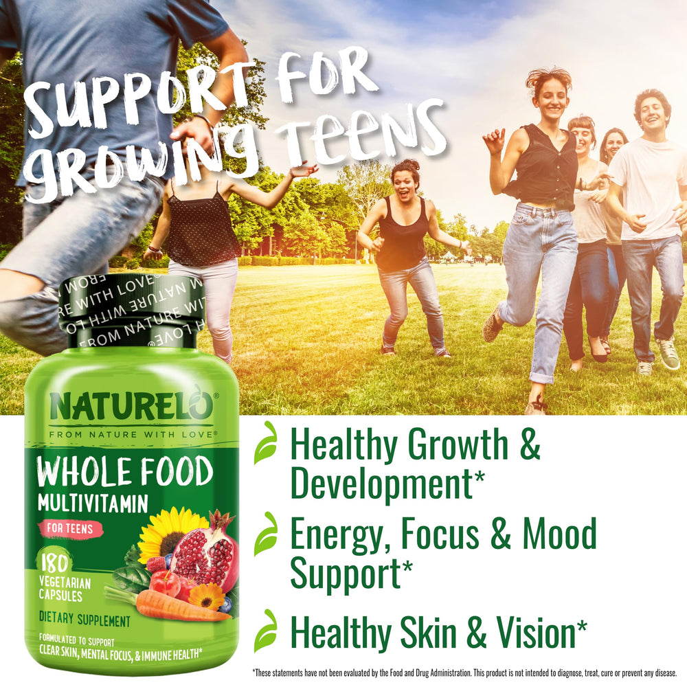 Naturelo Teen Multivitamins minerals from marine algae including calcium and magnesium.
