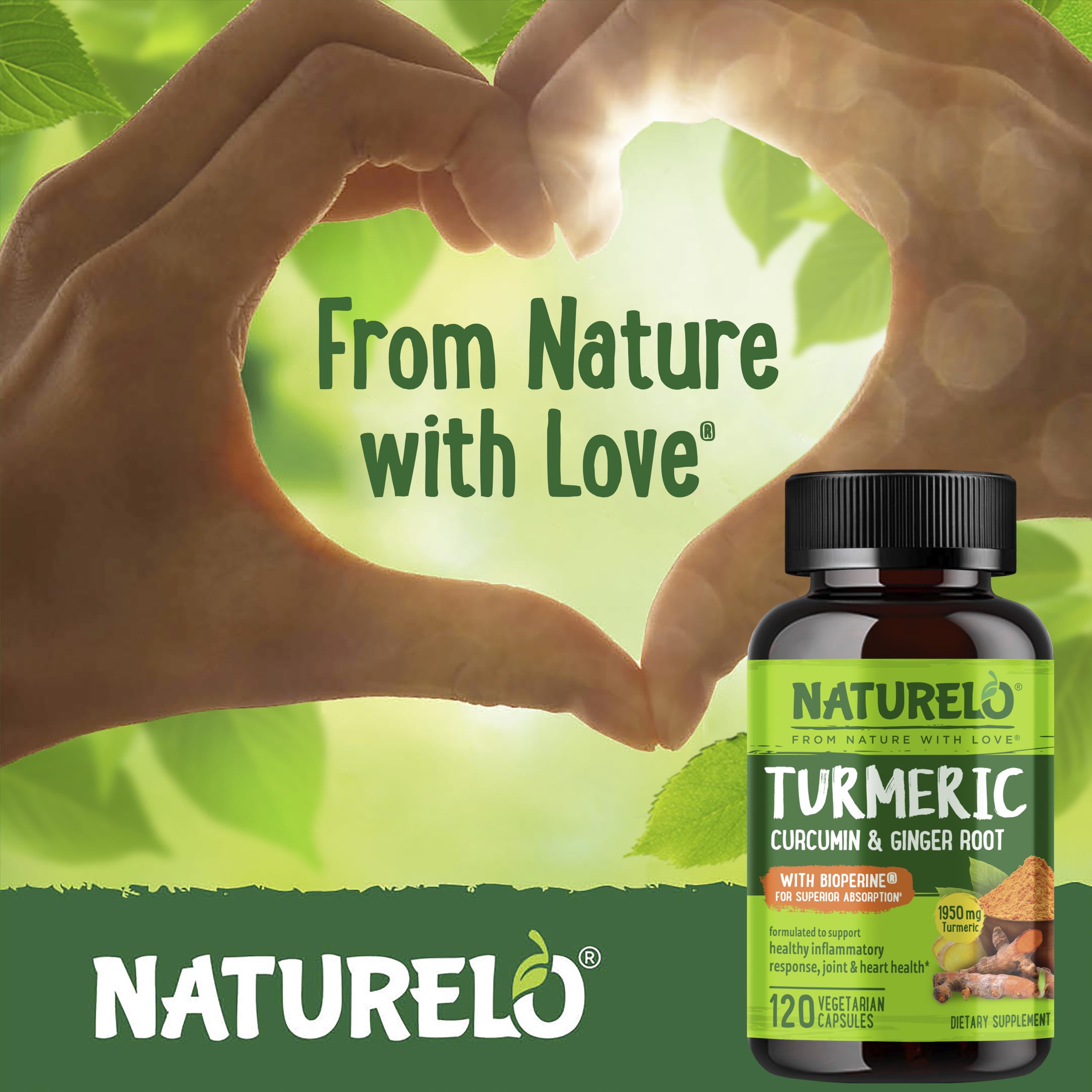 Naturelo vegan gluten-free label on bottle underlines clean label