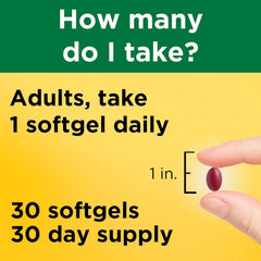 Nature Made Vitamin D3 K2 softgels on a kitchen counter for daily routine.