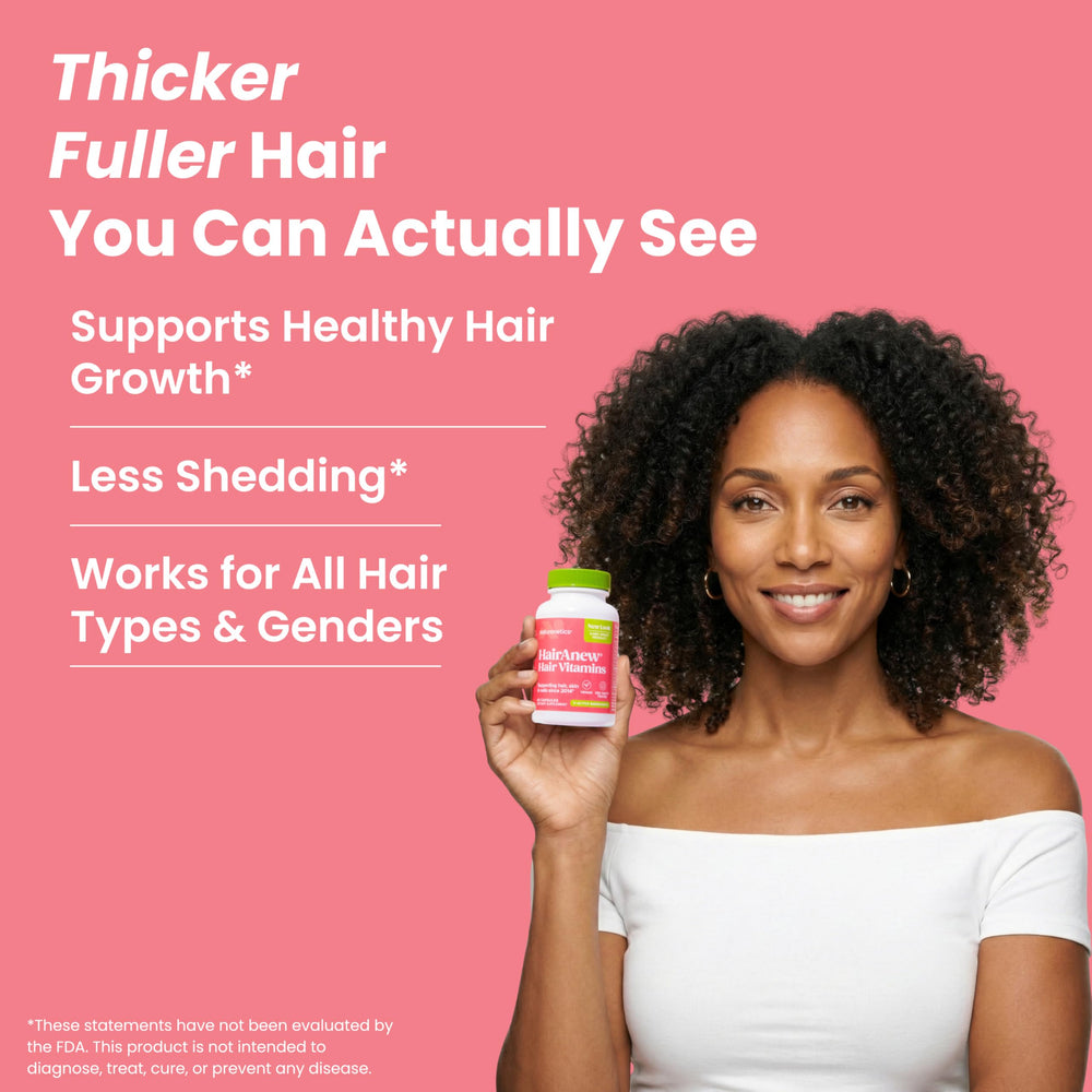 Close-up of Naturenetics HairAnew capsules highlighting vegan formula.