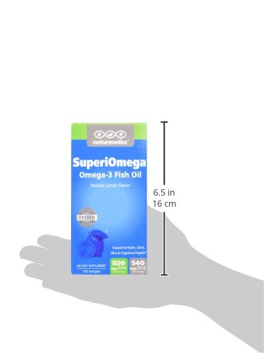 Naturenetics omega-3 lemon serving shows a 90-day supply for heart and brain support