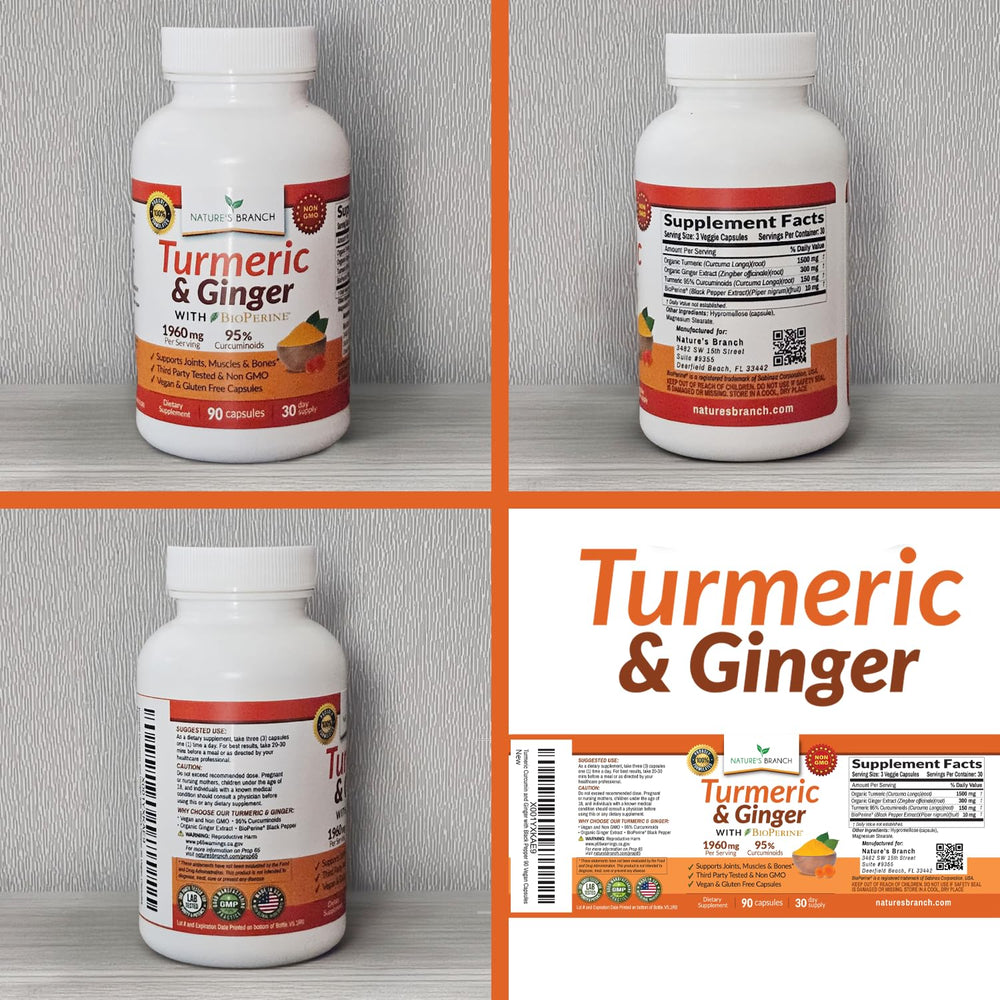 Nature's Branch packaging shows a complete daily supplement routine at a glance.