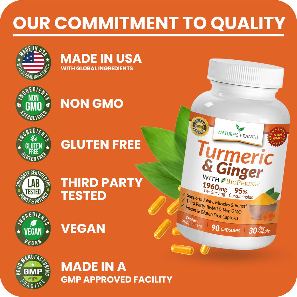 Nature's Branch US-made non-GMO facility seal ensures quality.